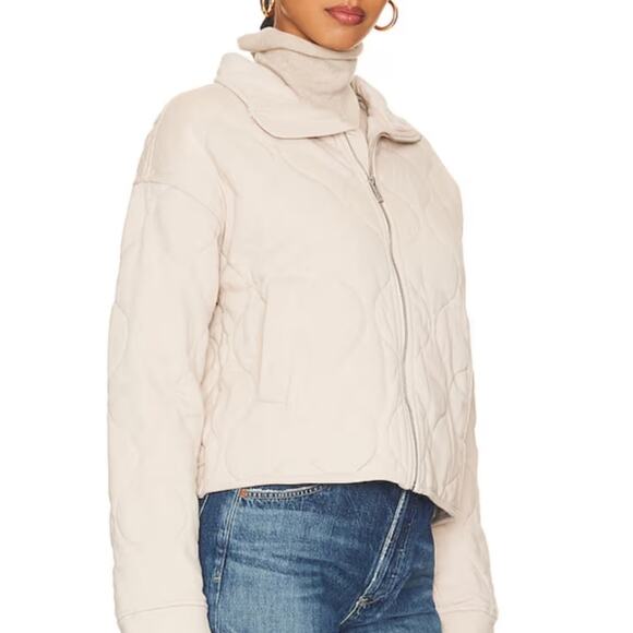 Sanctuary The Weekend Quilted Padded Knit Jacket Cream Beige Plus Size 2X NWOT - Picture 15 of 15